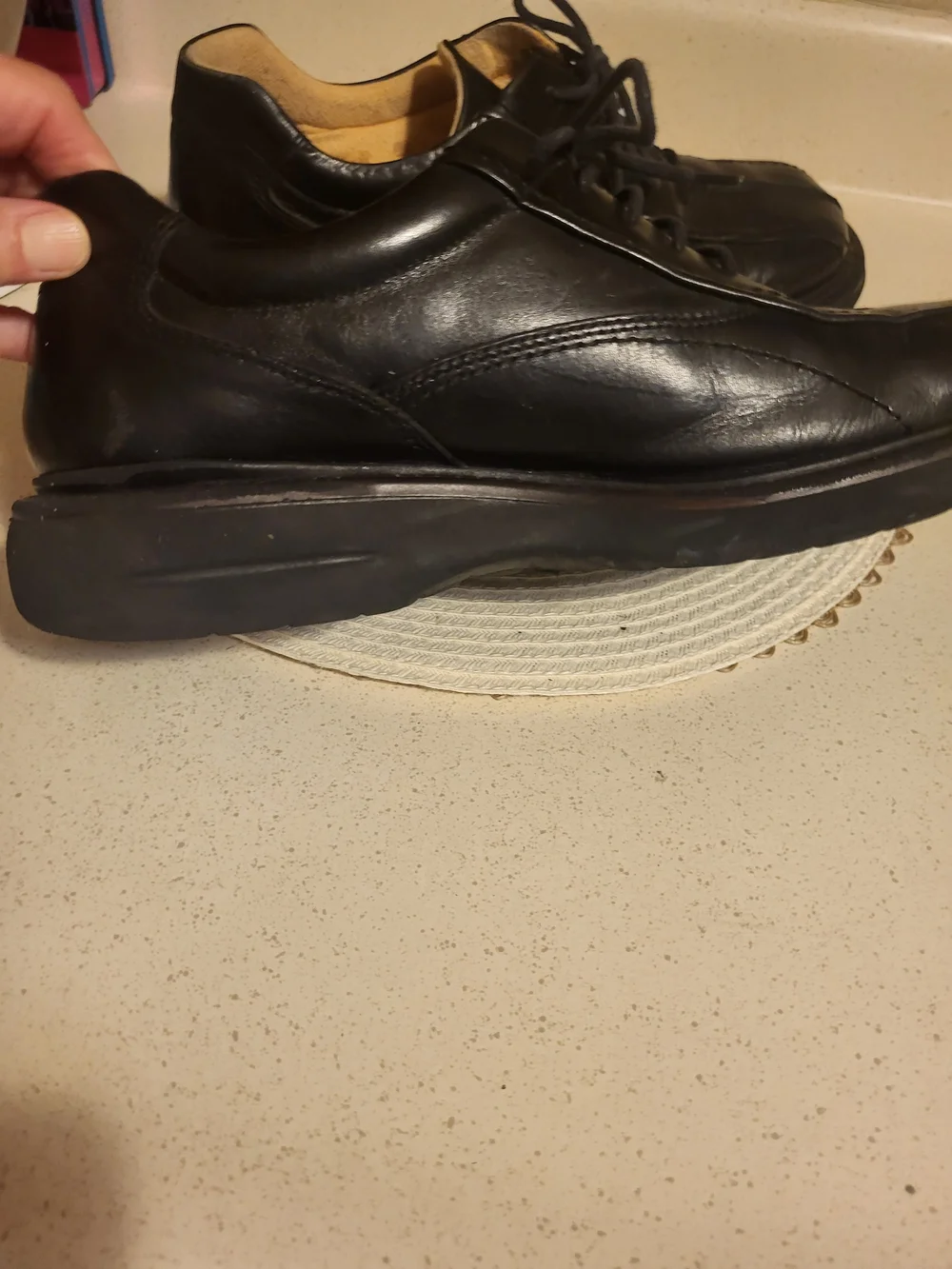 Vintage Y2K 90's Men's London Underground Black Leather Oxford Shoes Sz. 11